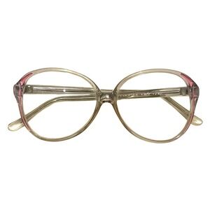 Vintage Pink Clear Eyeglasses Frames Grandmacore Hipster 70s Retro Pennoptics